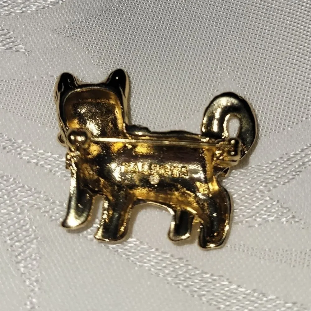 TALBOTS YULETIDE YORKIE BROOCH